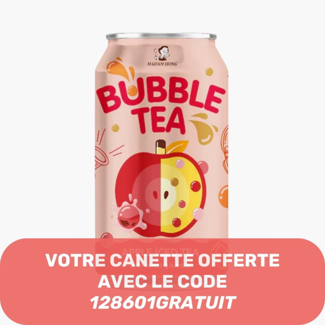 MADAM HONG - BUBBLE TEA POMME CANETTE ALU 320ML ECHANTILLON