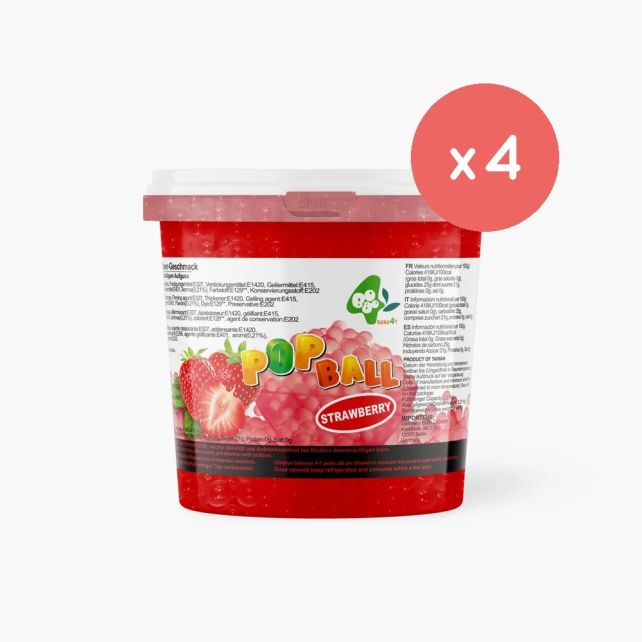 BOBOQ - PERLES DE FRUIT FRAISE SEAU 3.2KG