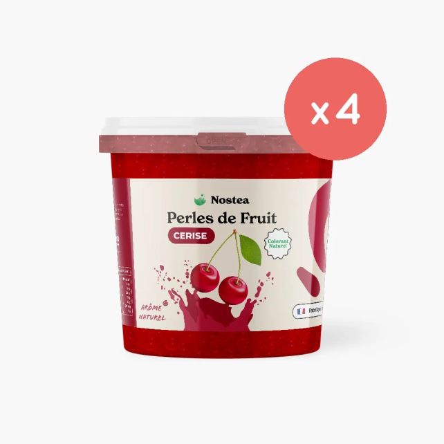 NOSTEA - PERLES DE FRUIT CERISE COLORANTS NATURELS SEAU 3.2KG