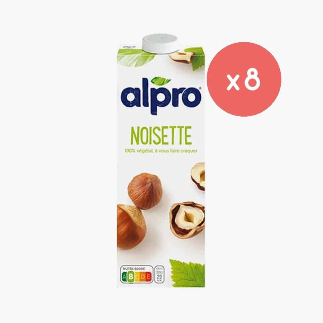 ALPRO - BOISSON VEGETALE NOISETTE BRIQUE 1L x8