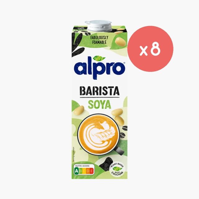 ALPRO BARISTA - BOISSON VEGETALE SOJA BRIQUE 1L x8