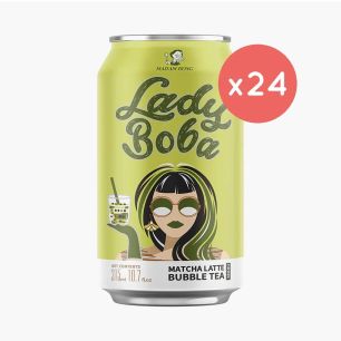 MADAM HONG - LADY BOBA BUBBLE TEA MATCHA LATTE CANETTE ALU 315ML x24