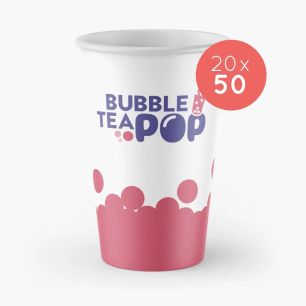 BUBBLE TEA POP - GOBELET CARTON 16OZ-450/480ML Ø90MM x50
