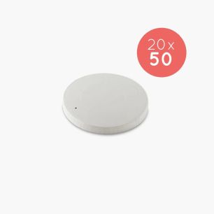 COUVERCLE CARTON BLANC 12-20OZ Ø90MM x50