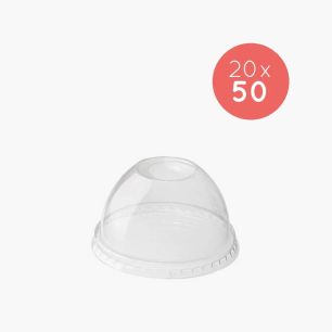 COUVERCLE DOME TROU 12/20OZ Ø95MM x50