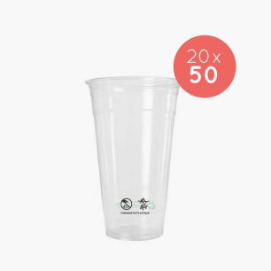 POT FLEX RPET 20OZ-590ML Ø95 MM x50 LOGO REGLEMENTAIRE FRANCAIS
