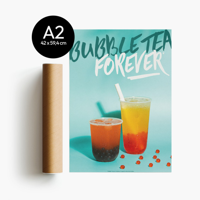 PLV - POSTER BUBBLE TEA FRUIT VARIANTE A2 x1