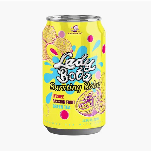 MADAM HONG - BUBBLE TEA LYCHEE ET PASSION CANETTE ALU 320ML x24